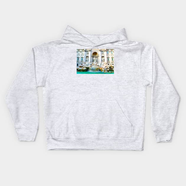 Fontana di Trevi Kids Hoodie by KristinaDrozd